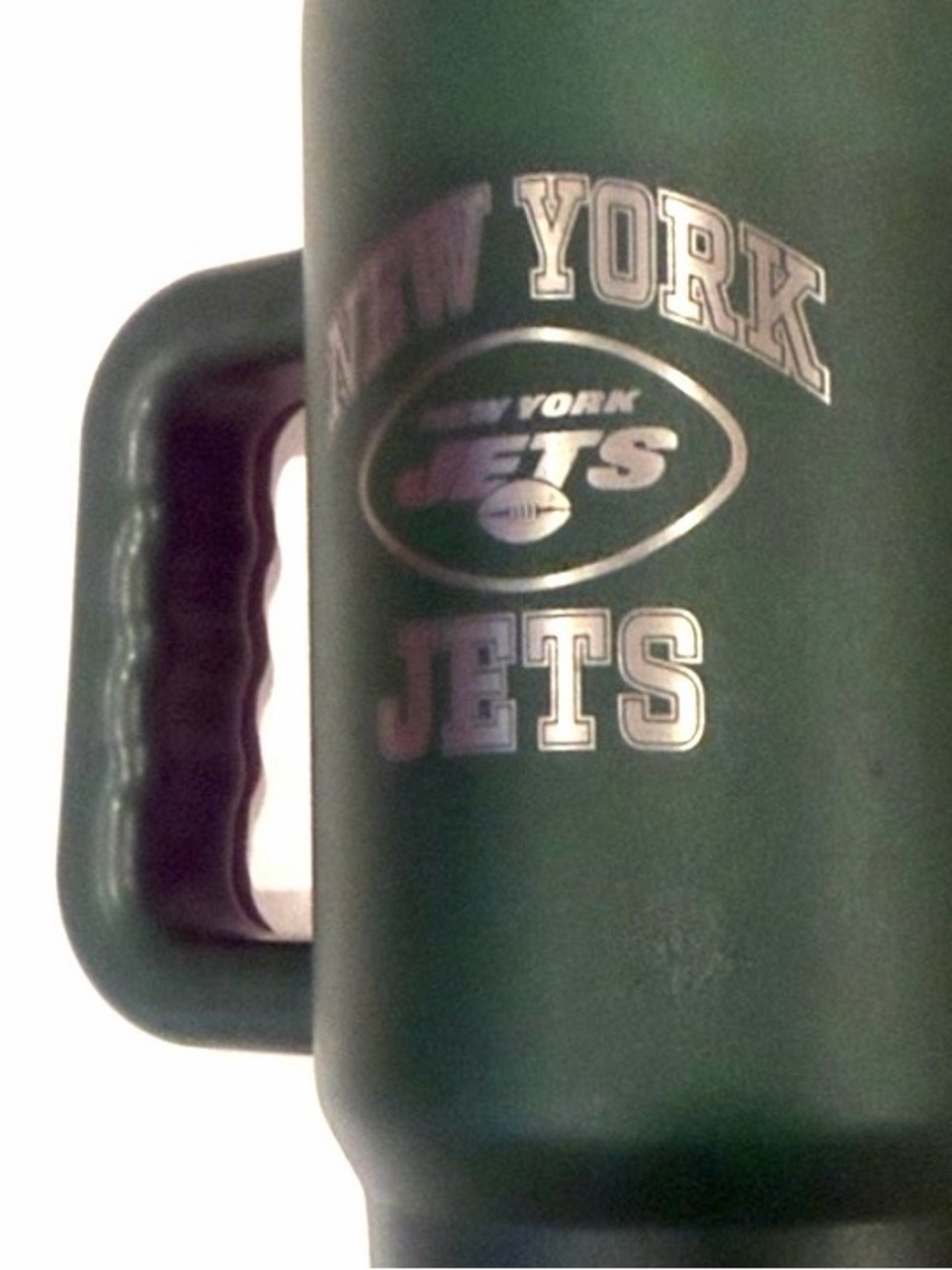 NFL New York Jets Dark Green Travel Tumbler with Handle